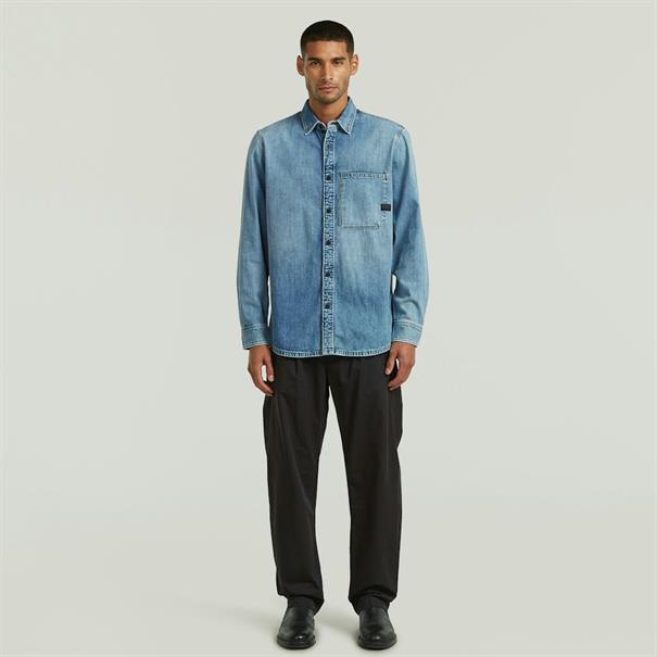 Regular 1-pkt shirt l\s antique blue kyanite