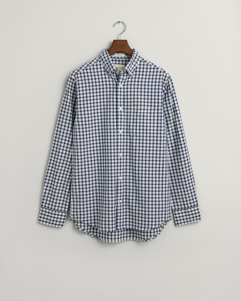 Gant Herren Langarmhemd Regular Fit bequem bei Karomuster deep kaufen blue mit online Archive Oxford-Hemd