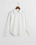 Regular Fit Bluse aus Baumwoll-Voile mit Punktemuster eggshell