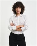 Regular Fit Bluse aus Baumwoll-Voile mit Punktemuster eggshell