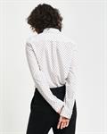 Regular Fit Bluse aus Baumwoll-Voile mit Punktemuster eggshell