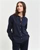 Regular Fit Bluse aus Baumwoll-Voile mit Punktemuster evening blue
