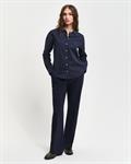 Regular Fit Bluse aus Baumwoll-Voile mit Punktemuster evening blue
