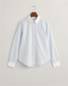 Regular Fit Bluse mit Kontrastkragen und Streifen clear sky