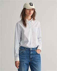 Regular Fit Bluse mit Kontrastkragen und Streifen clear sky