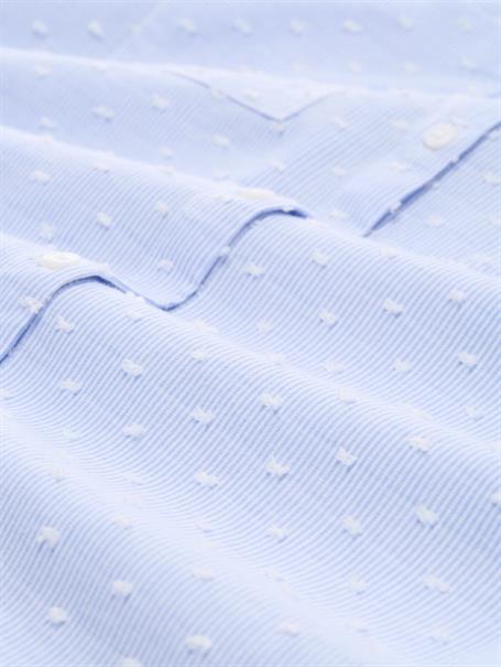 Regular Fit Bluse mit Streifenmuster blue white dobby stripe