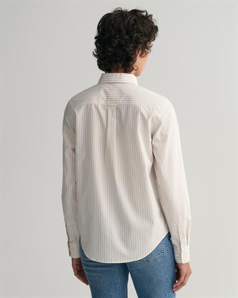 Regular Fit Broadcloth Bluse mit Streifen putty
