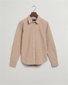 Regular Fit Broadcloth Bluse mit Vichy-Karo warm khaki