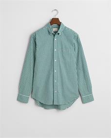 Regular Fit Classic Gingham Popeline Hemd deep forest green