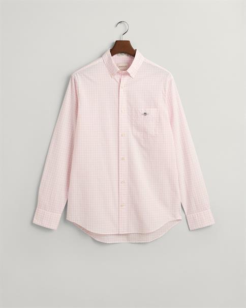 Regular Fit Classic Gingham Popeline Hemd light pink