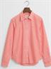 Regular Fit Classic Popeline Bluse mit Streifen bright red