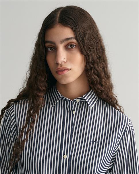 Regular Fit Classic Popeline Bluse mit Streifen classic blue