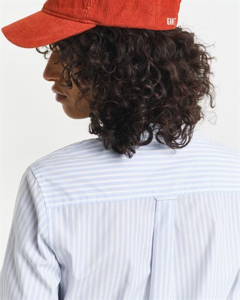 Regular Fit Classic Popeline Bluse mit Streifen light blue