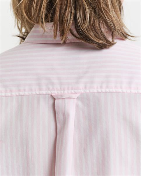 Regular Fit Classic Popeline Bluse mit Streifen light pink