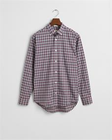 Regular Fit Classic Popeline Hemd mit Tartan-Muster white