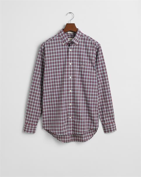 Regular Fit Classic Popeline Hemd mit Tartan-Muster white