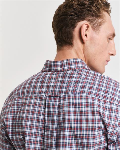 Regular Fit Classic Popeline Hemd mit Tartan-Muster white
