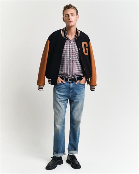 Regular Fit Classic Popeline Hemd mit Tartan-Muster white