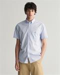 Regular Fit Classic Popeline Kurzarmhemd light blue