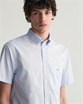 Regular Fit Classic Popeline Kurzarmhemd light blue
