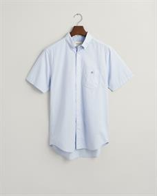 Regular Fit Classic Popeline Kurzarmhemd light blue