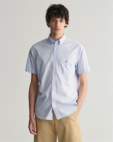 Regular Fit Classic Popeline Kurzarmhemd light blue