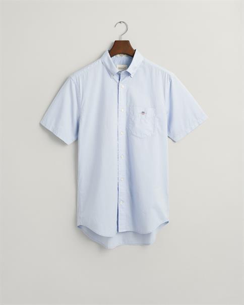 Regular Fit Classic Popeline Kurzarmhemd light blue