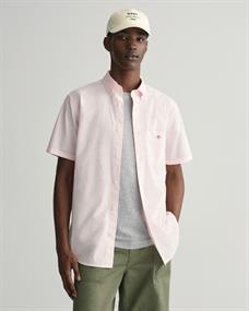 Regular Fit Classic Popeline Kurzarmhemd light pink