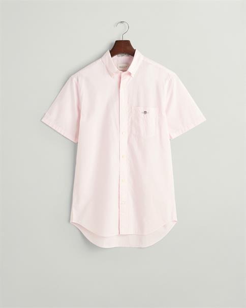 Regular Fit Classic Popeline Kurzarmhemd light pink