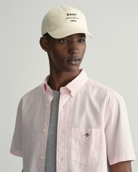Regular Fit Classic Popeline Kurzarmhemd light pink