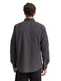 Regular Fit Cordhemd mit Brusttasche classic dark grey