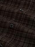 Regular Fit Cordhemd mit Karomuster dark brown based check