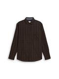Regular Fit Cordhemd mit Karomuster dark brown based check