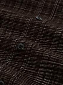Regular Fit Cordhemd mit Karomuster dark brown based check
