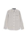 Regular Fit Cordhemd mit Karomuster white based taupe check