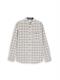 Regular Fit Cordhemd mit Karomuster white based taupe check