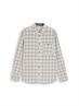 Regular Fit Cordhemd mit Karomuster white based taupe check