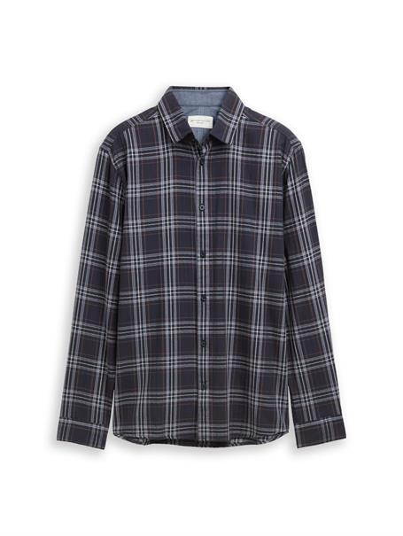 Regular Fit Flanell-Hemd mit Muster navy multicolor check