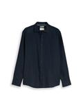 Regular Fit Hemd aus Leinen sky captain blue