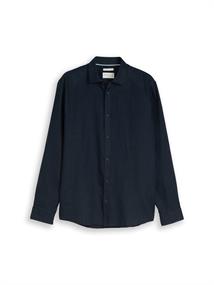 Regular Fit Hemd aus Leinen sky captain blue