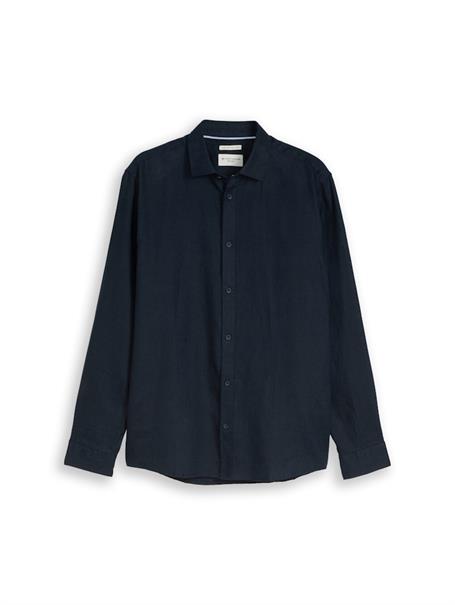 Regular Fit Hemd aus Leinen sky captain blue