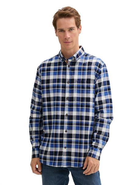 Regular Fit Hemd im Karomuster blue white check