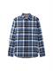 Regular Fit Hemd im Karomuster blue white check