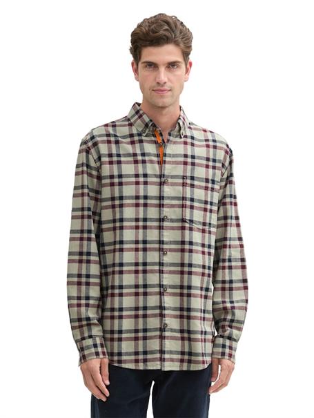 Regular Fit Hemd im Karomuster grass green purple check
