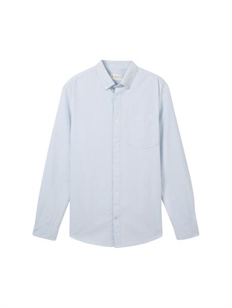 Regular Fit Hemd mit Brusttasche white light blue stripe