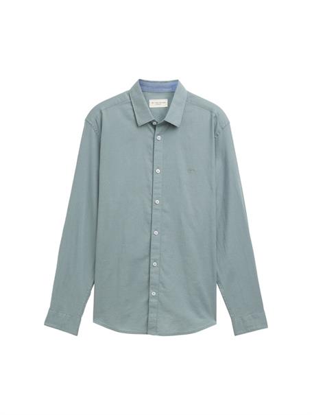 Regular Fit Hemd mit Logo-Stickerei grey mint