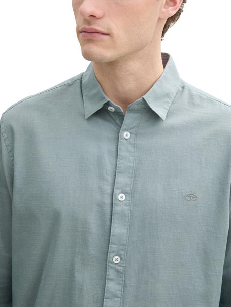 Regular Fit Hemd mit Logo-Stickerei grey mint