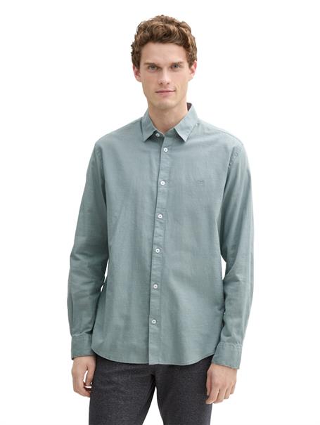 Regular Fit Hemd mit Logo-Stickerei grey mint