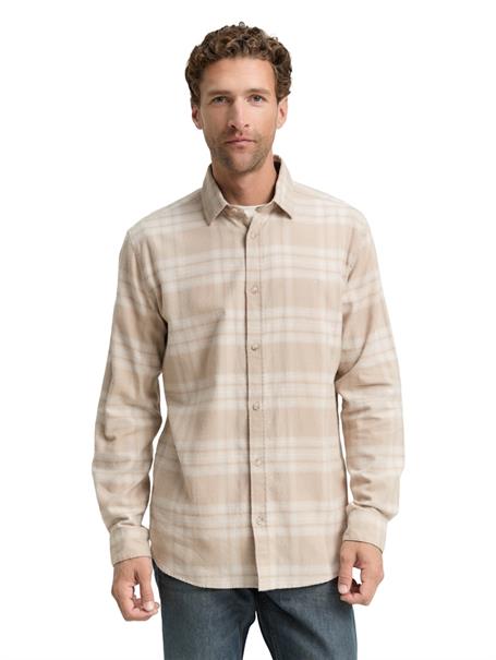 Regular Fit Hemd mit Logo-Stickerei light cashmere tonal check