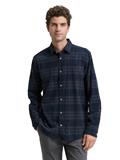 Regular Fit Hemd mit Logo-Stickerei navy tonal check